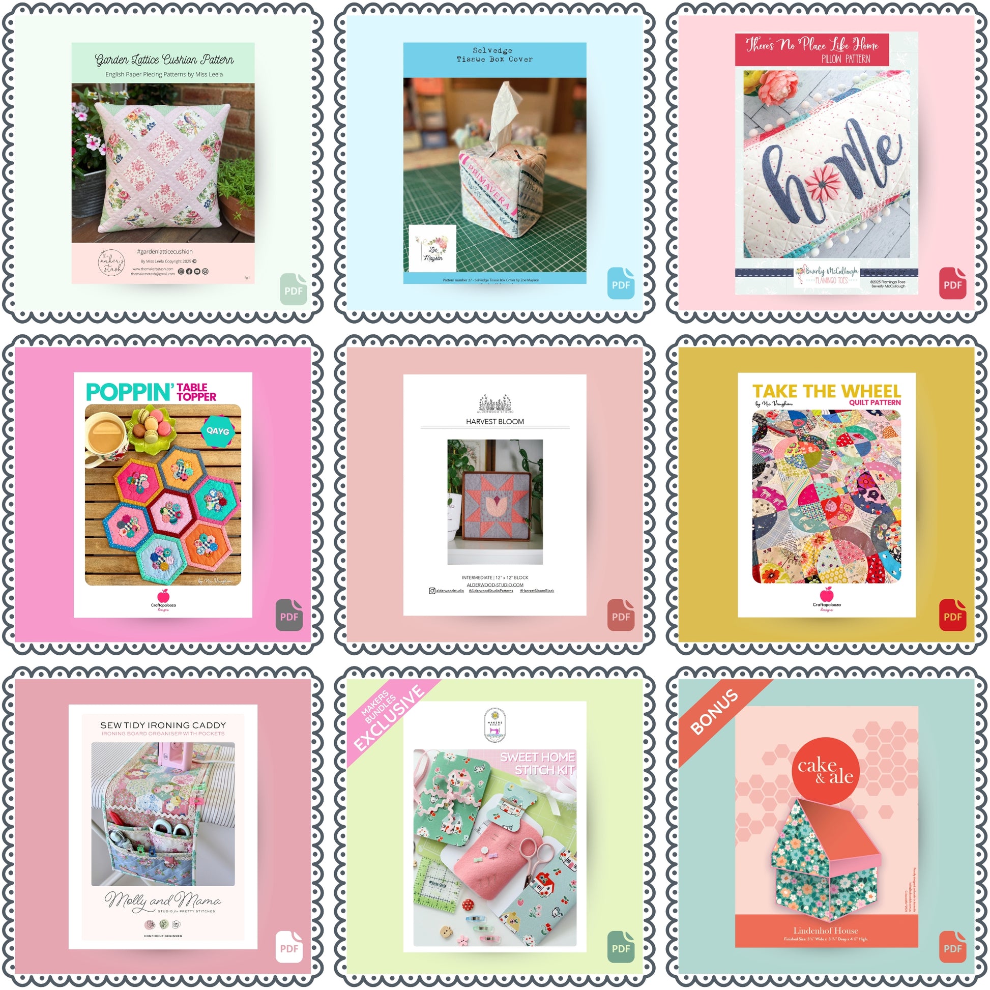 Makers Bundles Curated Pattern Bundle - Hand Stitched Home